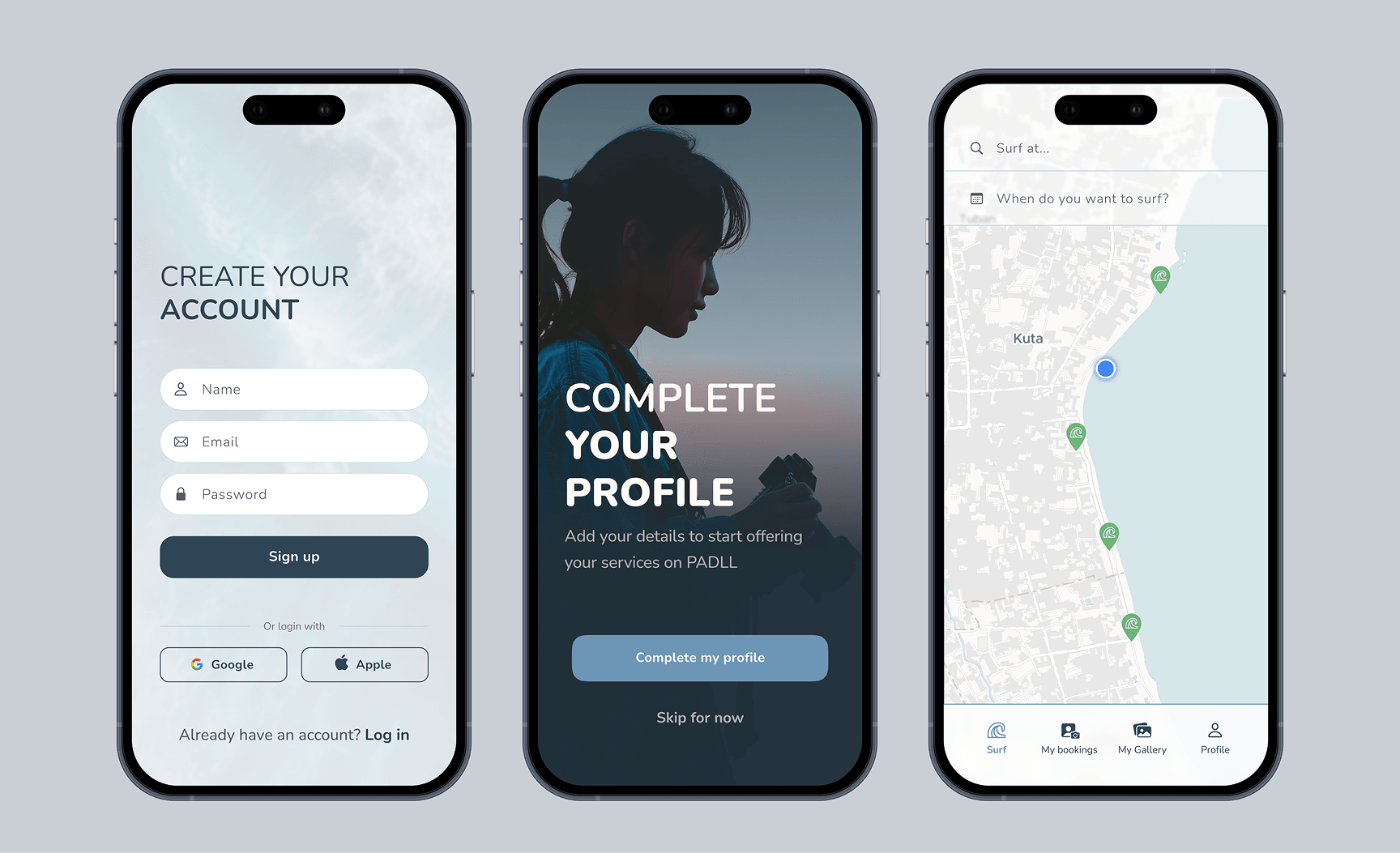 3 Mockups de la aplicació que hem dissenyat